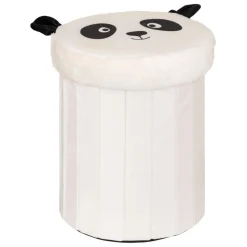 Pouf-coffre enfant panda pliant