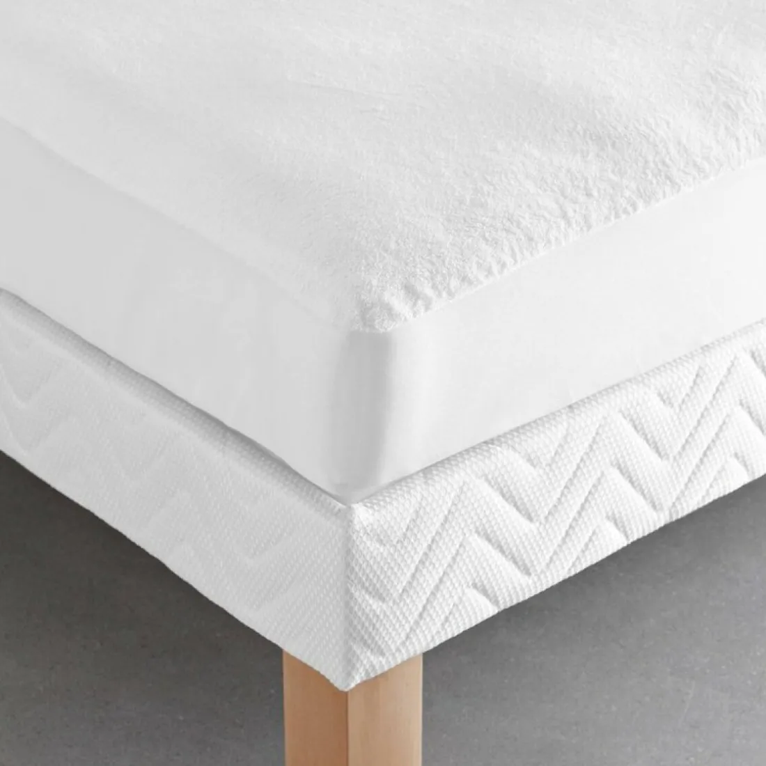 Protège-matelas imperméable éponge microfibre - blanc