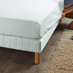 Protège-matelas molleton en coton 220gr/m², SÉRÉNITÉ Blanc