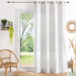 Px etamine unie 140x260 COTOLINO - blanc