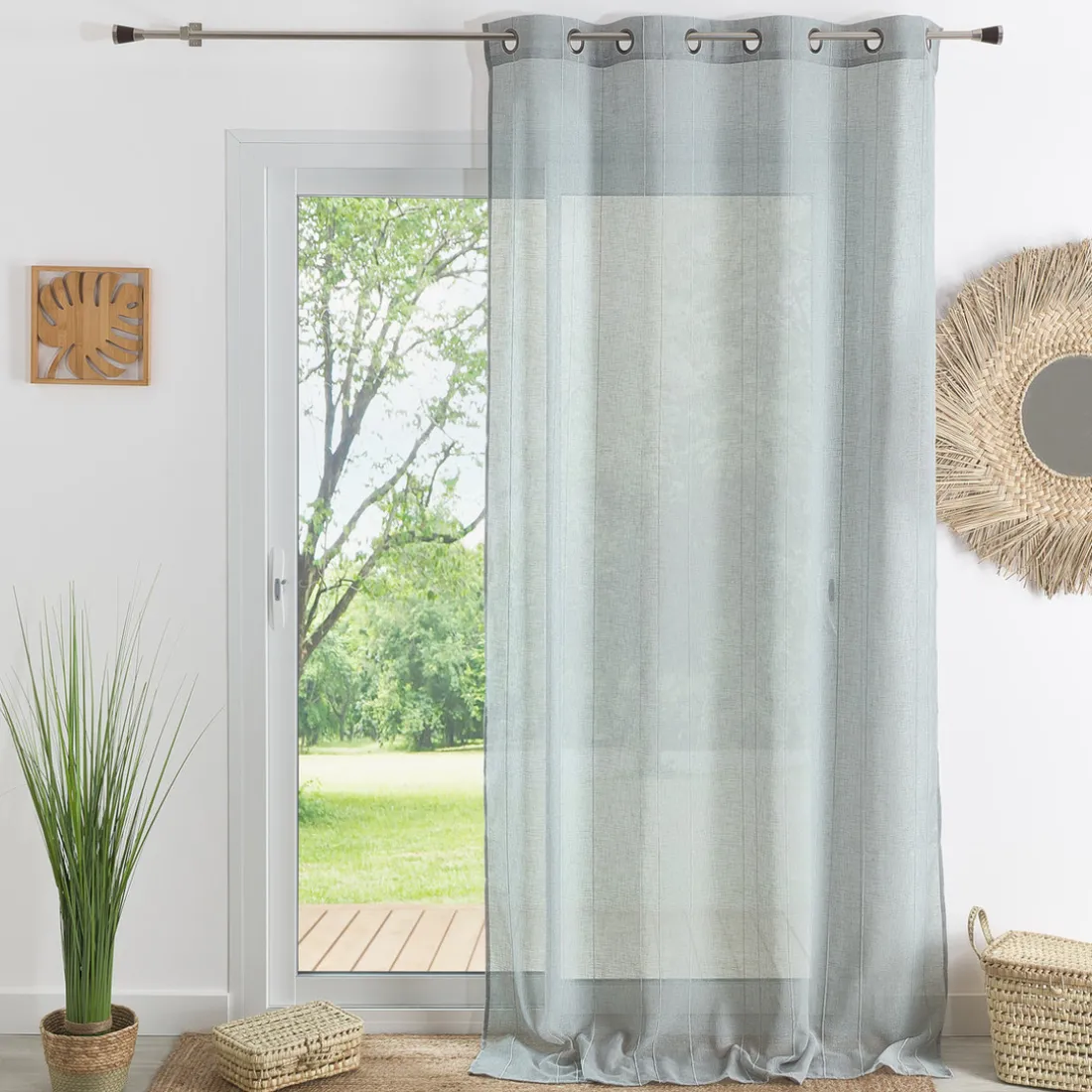 Px voilage en etamine 140x260 SPIRIT- gris
