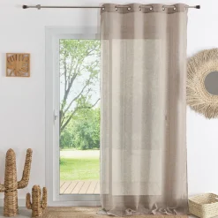 Px voilage en etamine 140x260 SPIRIT - mastic