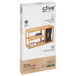 Range chaussures et bottes en bambou 8 paires