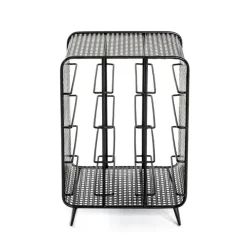 Range-Bouteilles Métal Noir