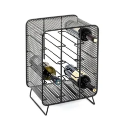 Range-Bouteilles Métal Noir