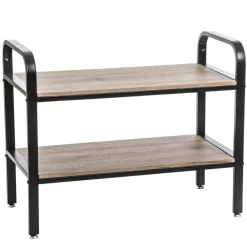 Range-chaussures en métal noir