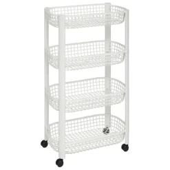 Resserre paniers 4 niveaux blanc