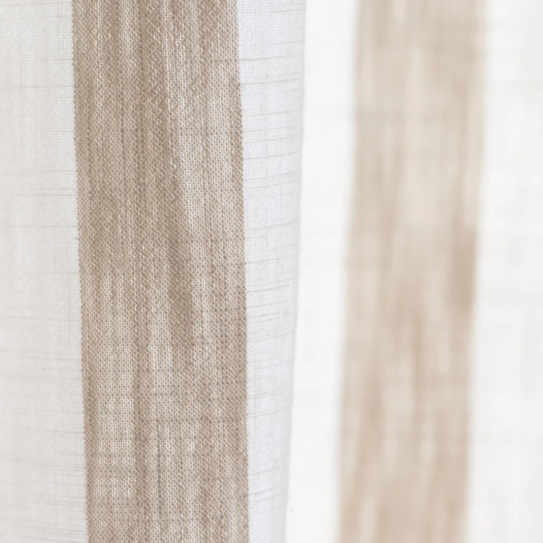 Rideau ameublement coton flamme 140x260 - beige