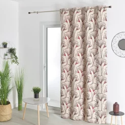 RIDEAU AMEUBLEMENT JACQUARD-BORDEAUX-140X260