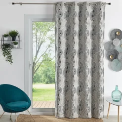 Rideau ameublement jacquard 140x260 OYA - noir