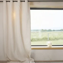 Rideau ameublement uni en polylin 140x260 EDEN - lin