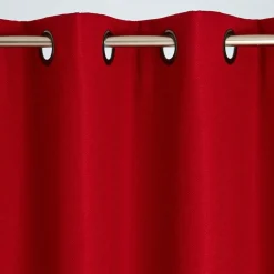 Rideau occultant thermique aspect natté Becquet - Rouge