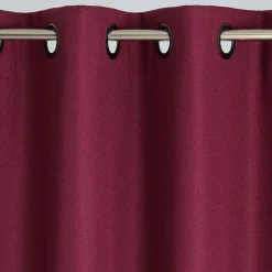 Rideau occultant thermique aspect natté - rose pivoine