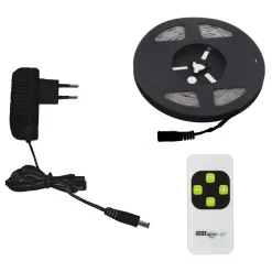 Ruban LED blanc et télécommande