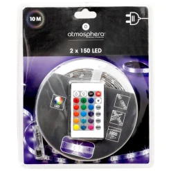Ruban LED secteur avec télécommande RGB L1000