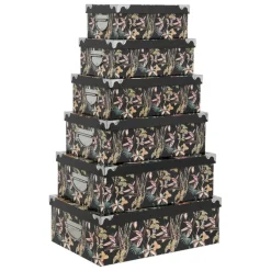 Set 6 boites coins noir