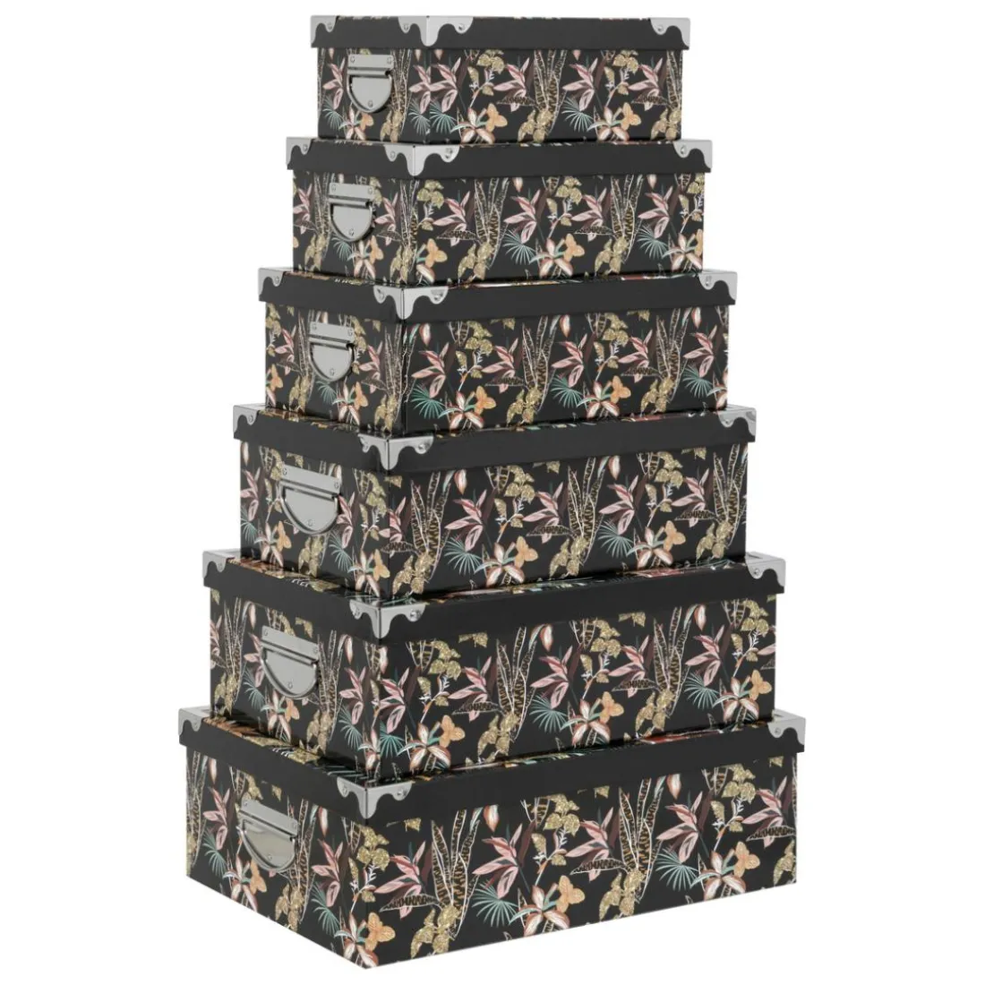 Set 6 boites coins noir