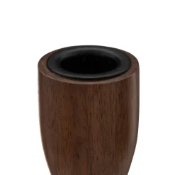 Set de 2 chandeliers marron en métal et manguier