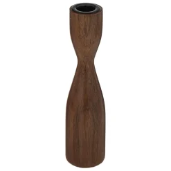 Set de 2 chandeliers marron en métal et manguier