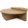 Set de 2 tables basses design Glowik Chène clair