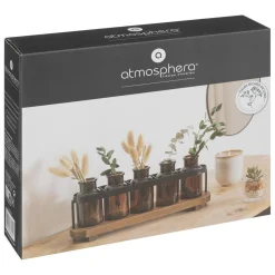 Soliflore 5 fleurs en bois