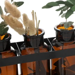 Soliflore 5 fleurs en bois