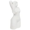 Statue Femme Céramique Sol H28 Blanc