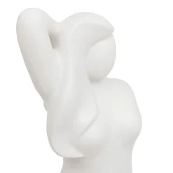Statue Femme Céramique Sol H28 Blanc