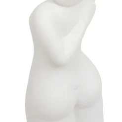 Statue Femme Céramique Sol H28 Blanc