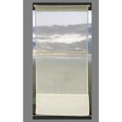 Store Bateau A l'Unité en Etamine Unie Blanc HONFLEUR