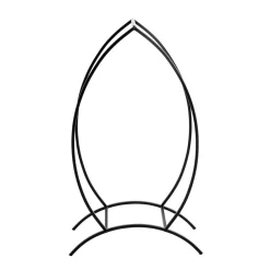 Support pour bois de cheminée noir en métal