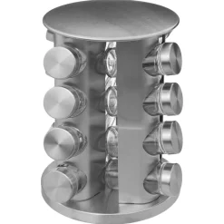 Support rotatif inox 16 pots à épices