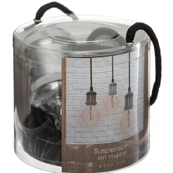 Suspension métal doré