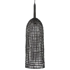 Suspension 'BENDITO' en rotin noir