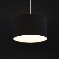 Suspension 'BUNGEE' ronde avec abat-jour noir