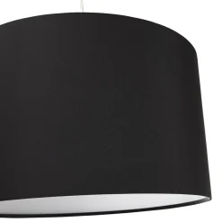 Suspension 'BUNGEE' ronde avec abat-jour noir