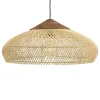 Suspension en rotin et teck recyclé SIXTINE couleur naturelle