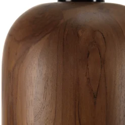 Suspension forme allongée en bois de teck recyclé SIXTINE