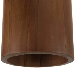 Suspension forme allongée en bois de teck recyclé SIXTINE