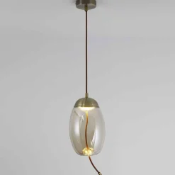 Suspension LED ODALIA Verre Transparent fumé