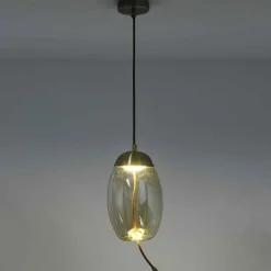 Suspension LED ODALIA Verre Transparent fumé