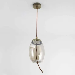 Suspension LED ODALIA Verre Transparent fumé