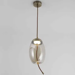 Suspension LED ODALIA Verre Transparent fumé