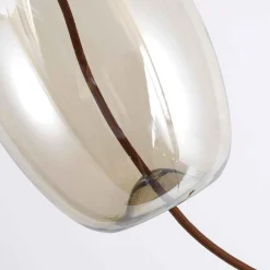 Suspension LED ODALIA Verre Transparent fumé