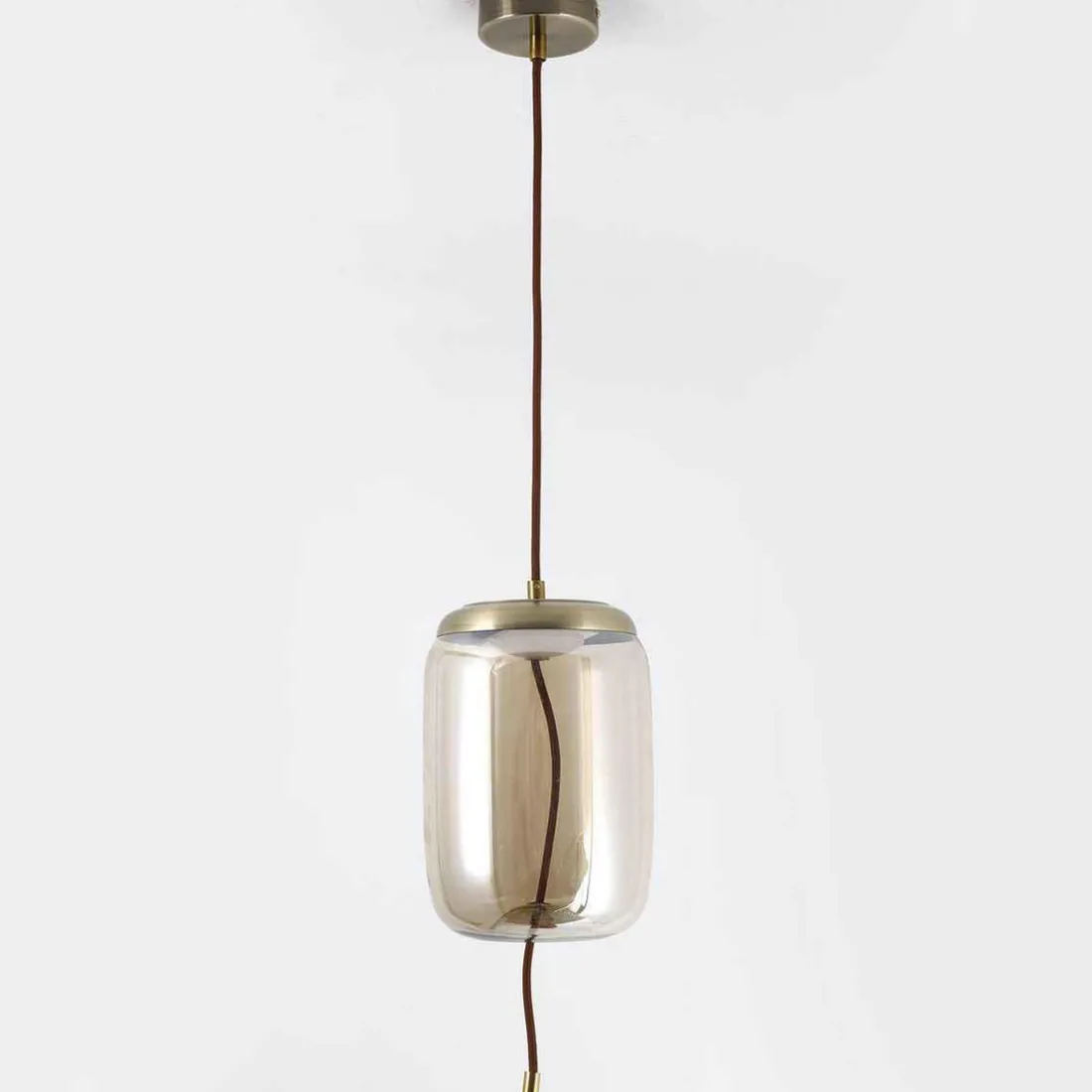 Suspension LED ODALYS Verre Transparent Fumé