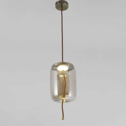 Suspension LED ODALYS Verre Transparent Fumé