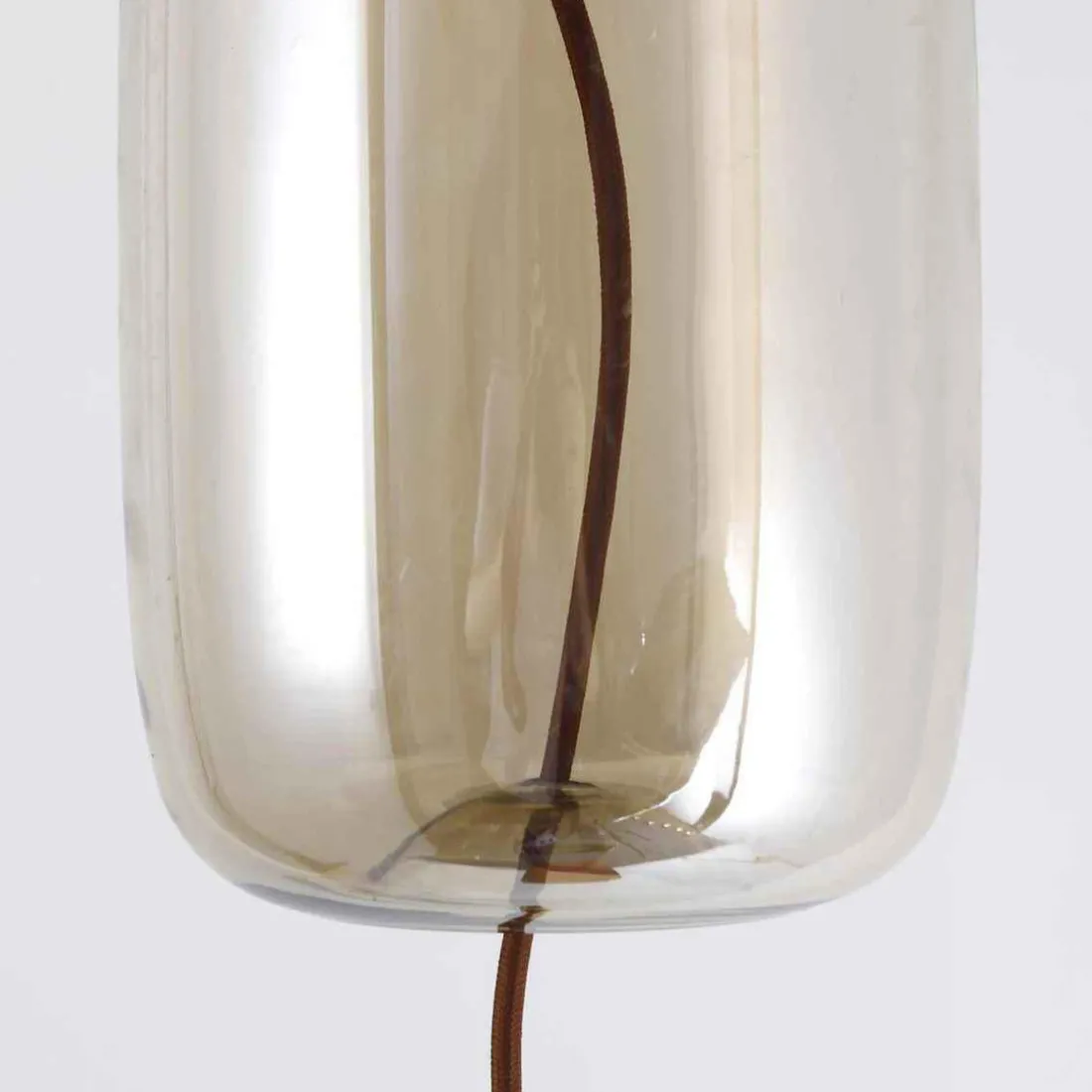 Suspension LED ODALYS Verre Transparent Fumé