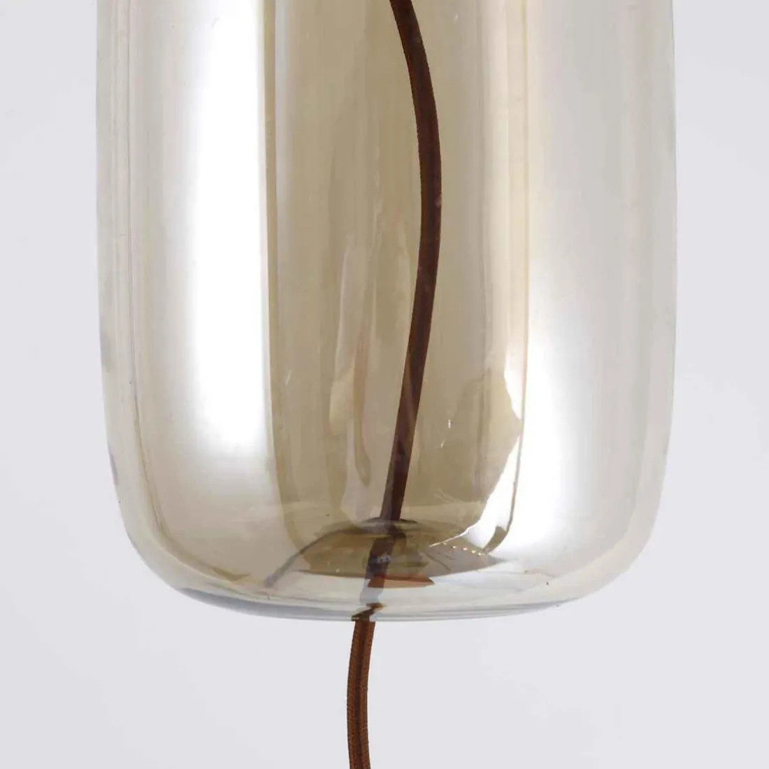 Suspension LED ODALYS Verre Transparent Fumé