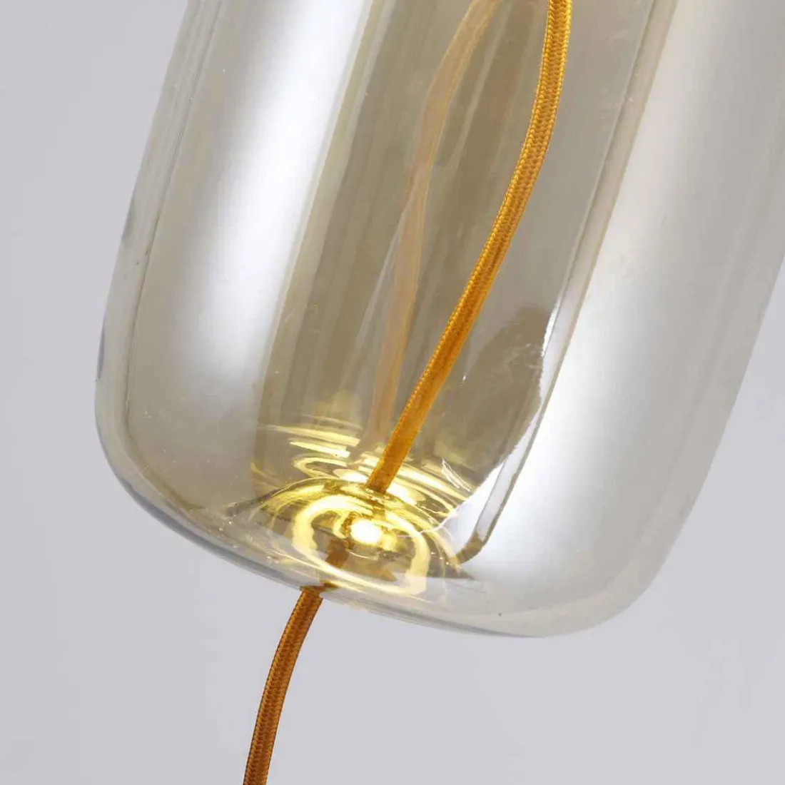 Suspension LED ODALYS Verre Transparent Fumé