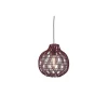 Suspension Mendoza bambou abat-jour bordeaux